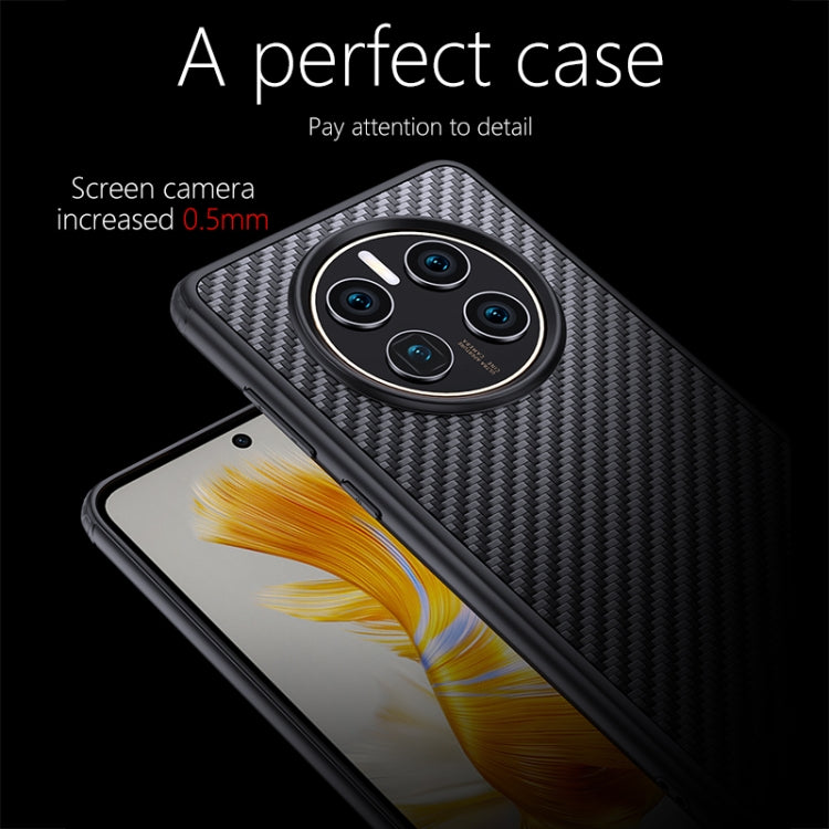 For Huawei Mate 50 wlons Magsafe Carbon Fiber Kevlar TPU Phone Case(Black) - Huawei Cases by wlons | Online Shopping UK | buy2fix