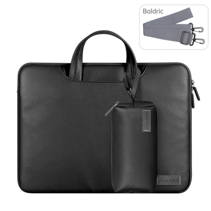 Waterproof PU Laptop Bag Inner Bag with Power Pack, Size:15 inch(Black) -  by buy2fix | Online Shopping UK | buy2fix