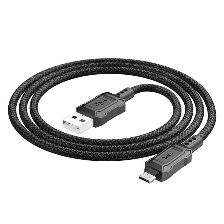 hoco X94 Leader 2.4A USB to Micro USB Charging Data Dable, Length:1m(Black) -  by hoco | Online Shopping UK | buy2fix