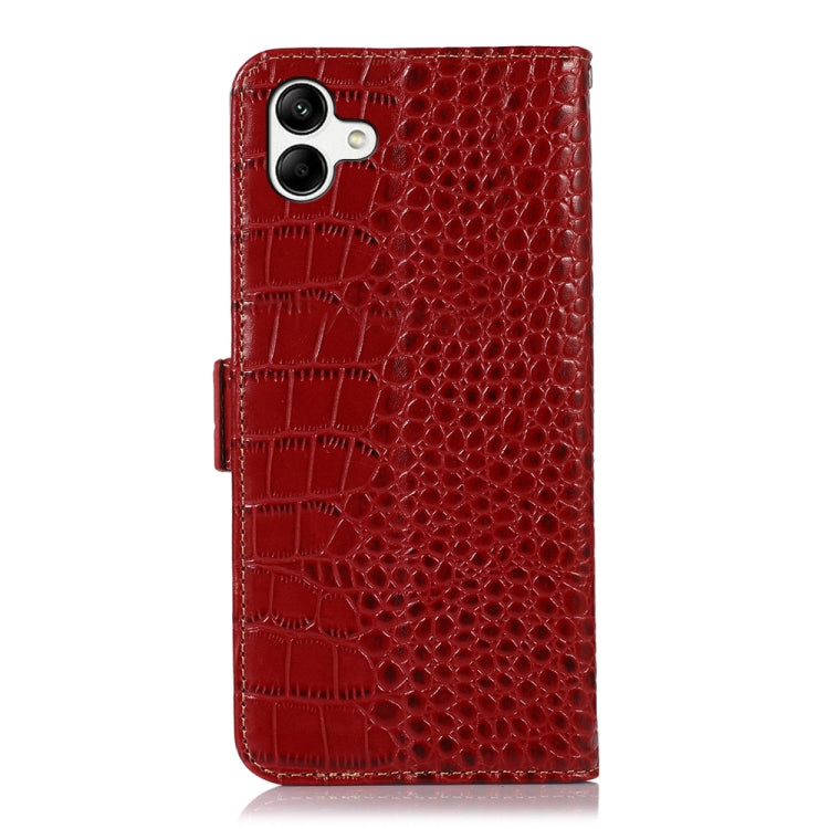 For Samsung Galaxy F14 5G Crocodile Top Layer Cowhide Leather Phone Case(Red) - Galaxy Phone Cases by buy2fix | Online Shopping UK | buy2fix