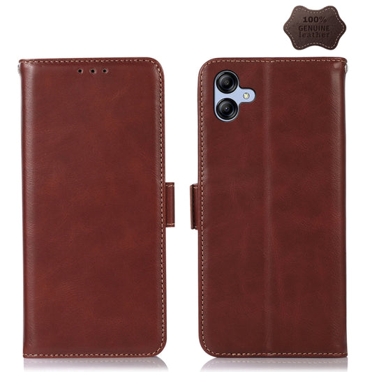 For Samsung Galaxy F14 5G Crazy Horse Top Layer Cowhide Leather Phone Case(Brown) - Galaxy Phone Cases by buy2fix | Online Shopping UK | buy2fix