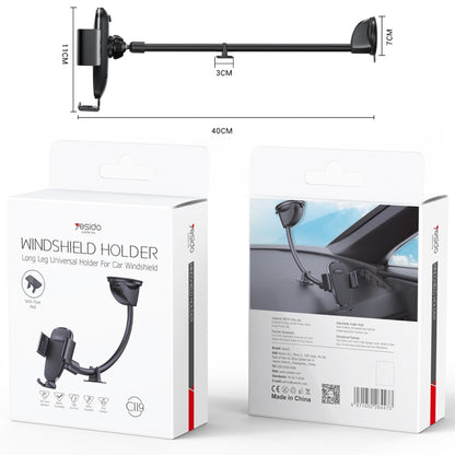 Yesido C119 Car Windshield Strip Soft Rubber Suction Cup Phone Holder(Black) -  by Yesido | Online Shopping UK | buy2fix