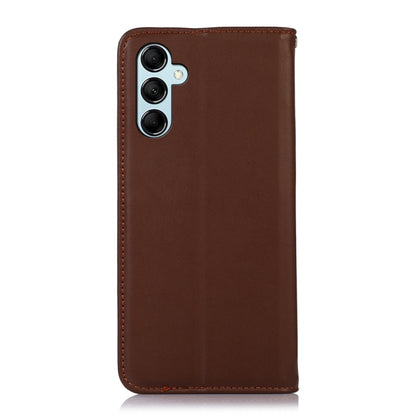 For Samsung Galaxy M54 5G KHAZNEH Nappa Top Layer Cowhide Leather Phone Case(Brown) - Galaxy Phone Cases by buy2fix | Online Shopping UK | buy2fix