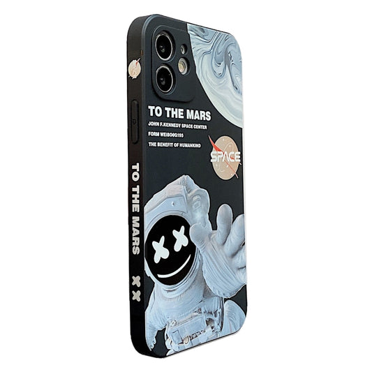 For iPhone 11 Pro Martian Astronaut Pattern Shockproof Phone Case(Black) - iPhone 11 Pro Cases by buy2fix | Online Shopping UK | buy2fix