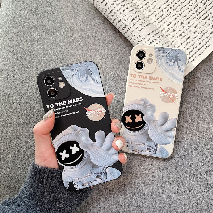 For iPhone XS Max Martian Astronaut Pattern Shockproof Phone Case(Black) - More iPhone Cases by buy2fix | Online Shopping UK | buy2fix