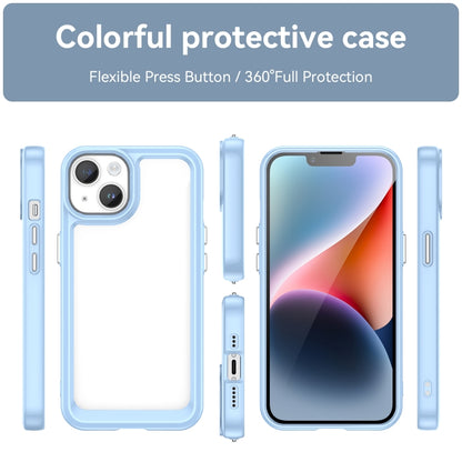 For iPhone 15 Colorful Series Acrylic + TPU Phone Case(Blue) - iPhone 15 Cases by buy2fix | Online Shopping UK | buy2fix