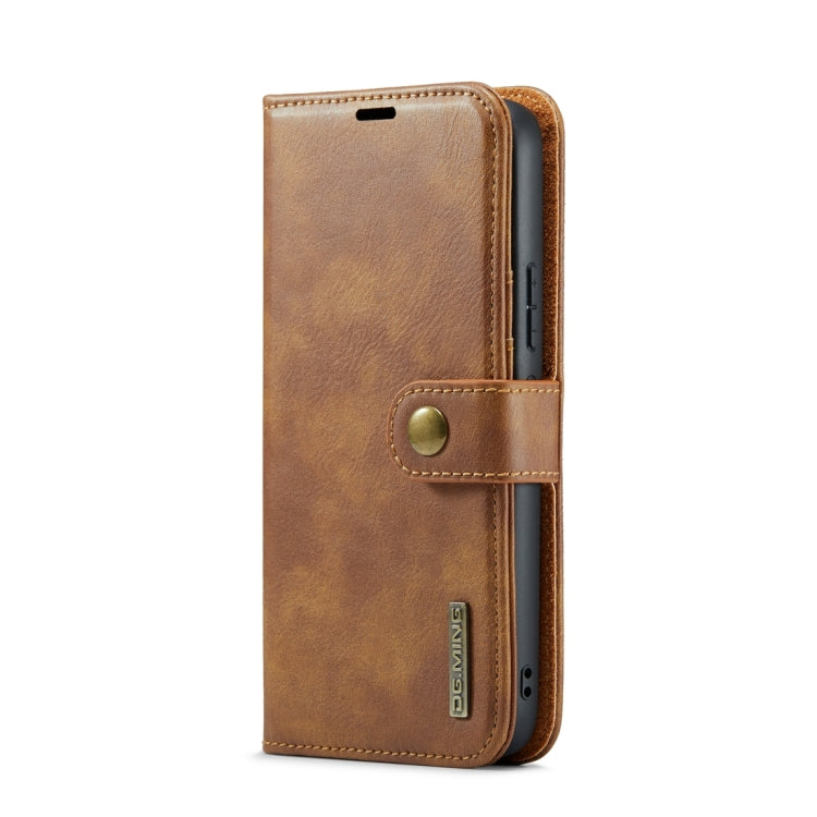 For Samsung Galaxy A34 5G DG.MING Crazy Horse Texture Detachable Magnetic Leather Case(Brown) - Galaxy Phone Cases by DG.MING | Online Shopping UK | buy2fix