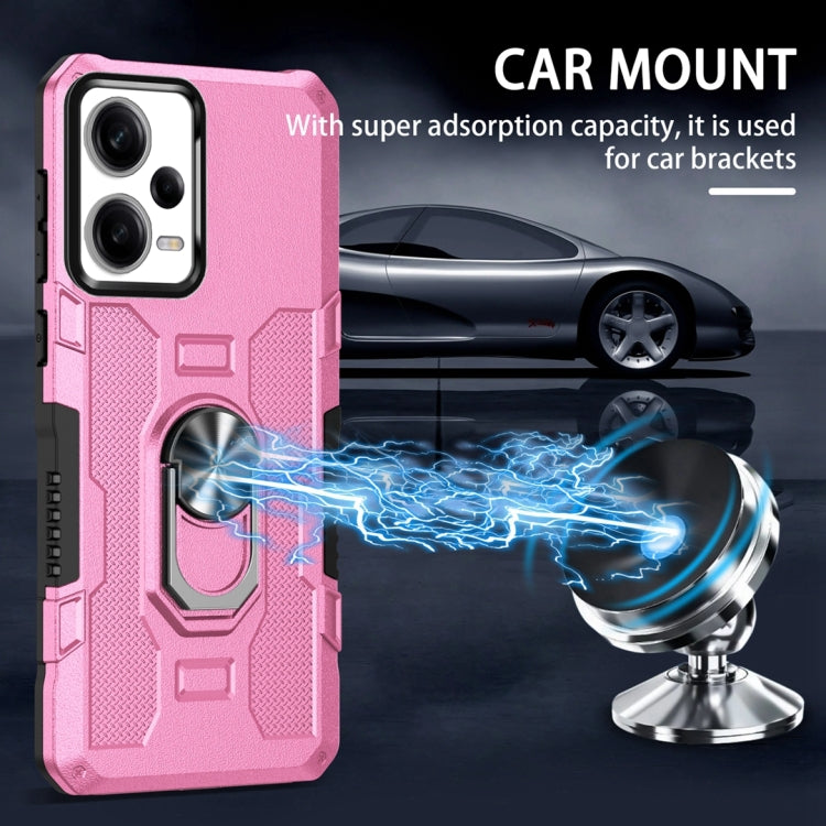 For Xiaomi Redmi Note 12 Pro 5G Global / Poco X5 Pro Ring Holder Armor Hybrid Phone Case(Pink) - Note 12 Pro Cases by buy2fix | Online Shopping UK | buy2fix