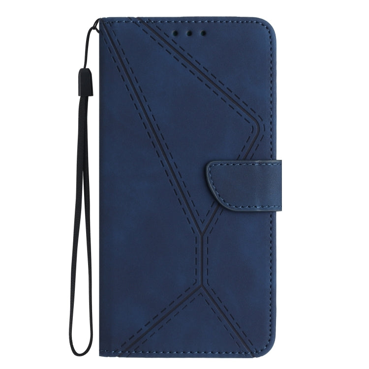 For iPhone 14 Pro Max Stitching Embossed Leather Phone Case(Blue) - iPhone 14 Pro Max Cases by buy2fix | Online Shopping UK | buy2fix