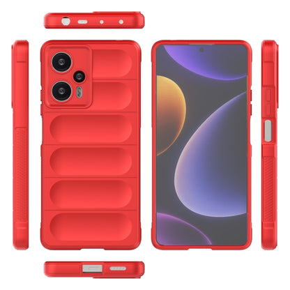 For Xiaomi Redmi Note 12 Turbo Magic Shield TPU + Flannel Phone Case(Wine Red) - Xiaomi Cases by buy2fix | Online Shopping UK | buy2fix