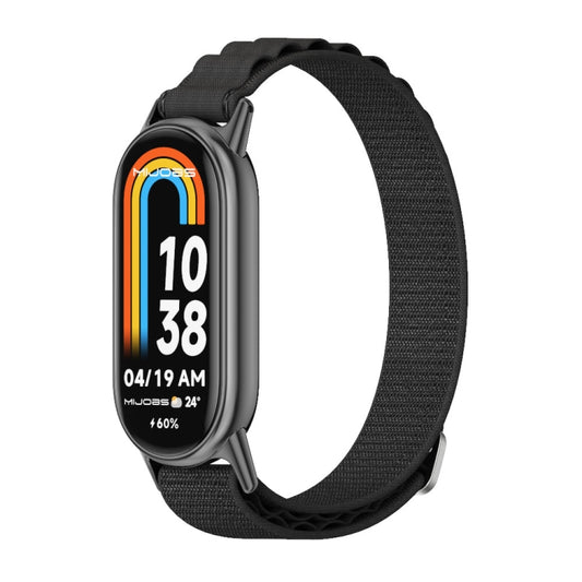 For Xiaomi Mi Band 8 / 9 / 9 NFC Mijobs Nylon Breathable Watch Band(Black) - Watch Bands by MIJOBS | Online Shopping UK | buy2fix