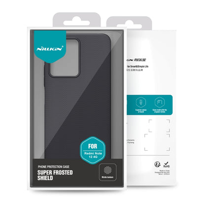 For Xiaomi Redmi Note 12 4G Global NILLKIN Frosted PC Phone Case(Black) - Note 12 Cases by NILLKIN | Online Shopping UK | buy2fix