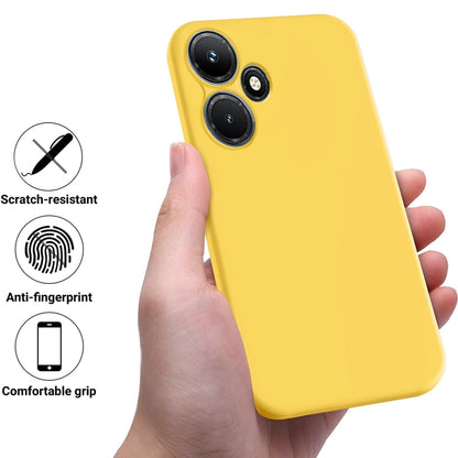 For Infinix Hot 30 Pure Color Liquid Silicone Shockproof Phone Case(Yellow) - Infinix Cases by buy2fix | Online Shopping UK | buy2fix