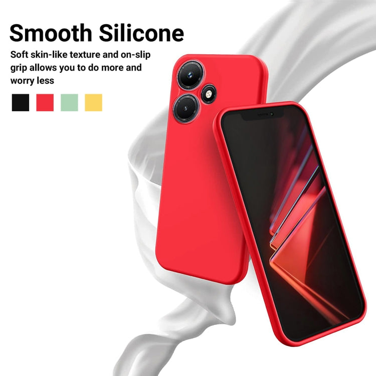 For Infinix Hot 30 Play Pure Color Liquid Silicone Shockproof Phone Case(Red) - Infinix Cases by buy2fix | Online Shopping UK | buy2fix