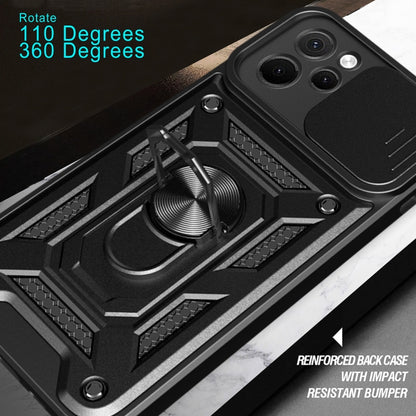 For Huawei nova Y61 Sliding Camera Cover Design TPU+PC Phone Case(Black) - Huawei Cases by buy2fix | Online Shopping UK | buy2fix