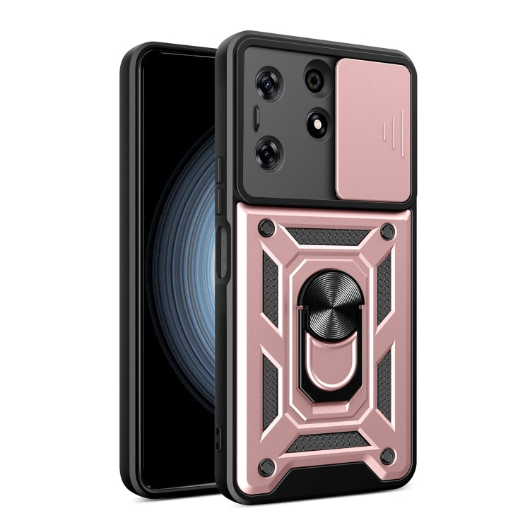 For Tecno Spark 10 Pro Sliding Camera Cover Design TPU+PC Phone Case(Rose Gold) - Tecno Cases by buy2fix | Online Shopping UK | buy2fix