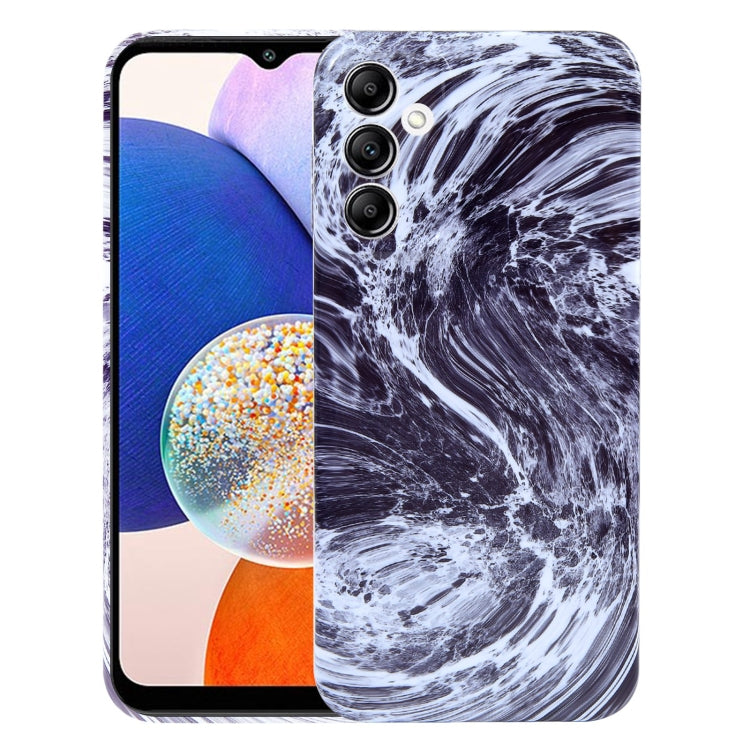 For Samsung Galaxy A14 Marble Pattern Phone Case(Black White) - Galaxy Phone Cases by buy2fix | Online Shopping UK | buy2fix
