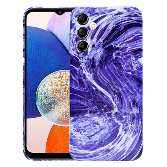 For Samsung Galaxy A14 Marble Pattern Phone Case(Purple White) - Galaxy Phone Cases by buy2fix | Online Shopping UK | buy2fix