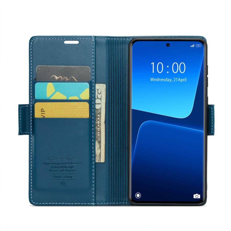 For Xiaomi 13 Pro CaseMe 023 Butterfly Buckle Litchi Texture RFID Anti-theft Leather Phone Case(Blue) - 13 Pro Cases by CaseMe | Online Shopping UK | buy2fix