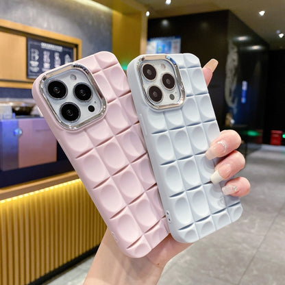 For iPhone 11 Pro Max Groove Pattern Electroplating TPU Phone Case(Pink) - iPhone 11 Pro Max Cases by buy2fix | Online Shopping UK | buy2fix