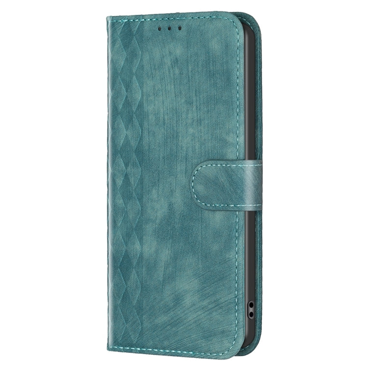 For Xiaomi 13 Lite 5G / Civi 2 Plaid Embossed Leather Phone Case(Green) - 13 Lite Cases by buy2fix | Online Shopping UK | buy2fix