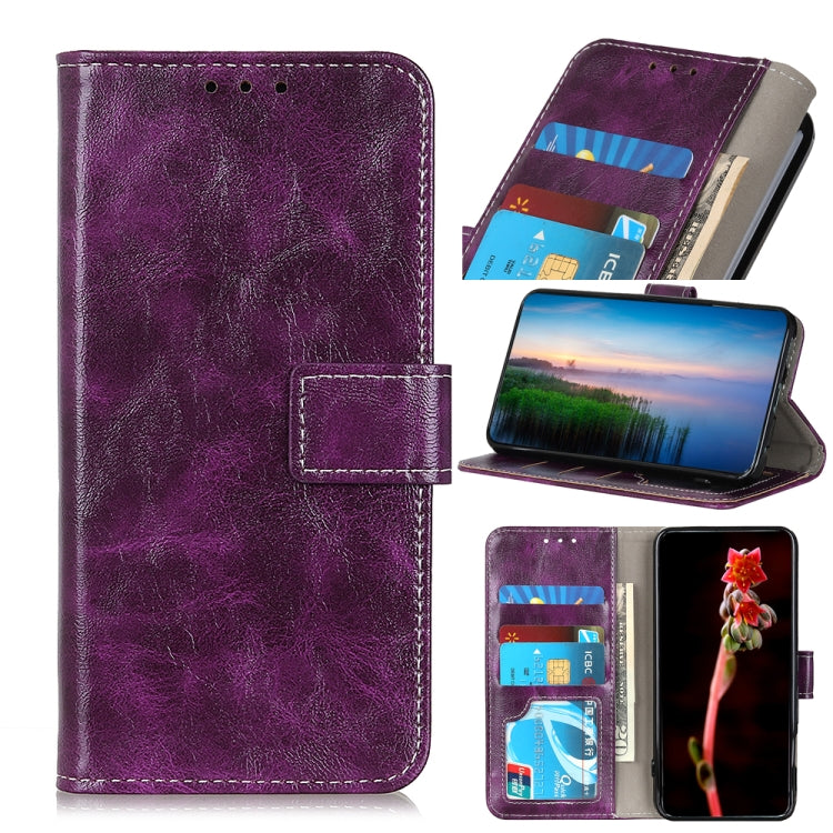 For Xiaomi Redmi Note 12S 4G Retro Crazy Horse Texture Horizontal Flip Leather Phone Case(Purple) - Xiaomi Cases by buy2fix | Online Shopping UK | buy2fix