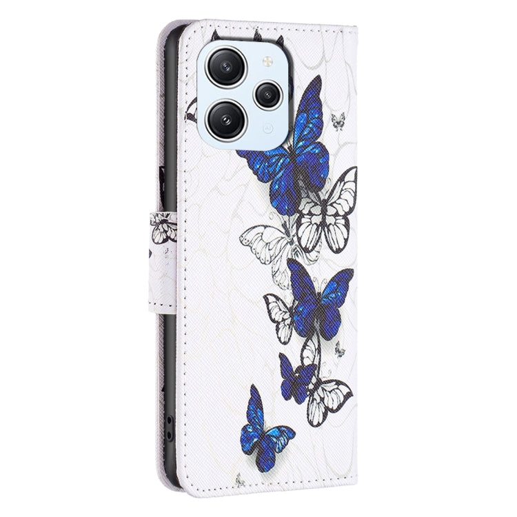 For Xiaomi Redmi 12 4G Colored Drawing Pattern Leather Phone Case(Butterflies) - Xiaomi Cases by buy2fix | Online Shopping UK | buy2fix