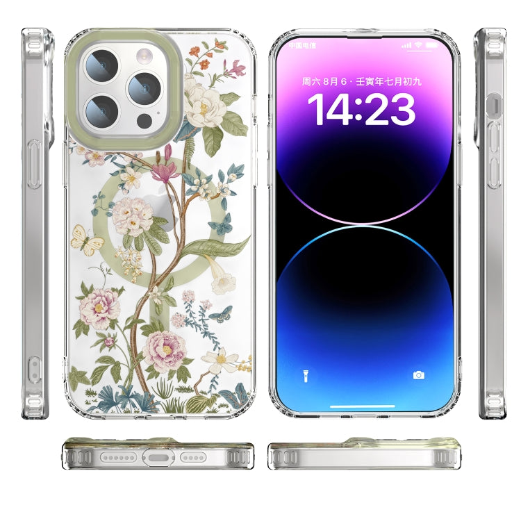 For iPhone 15 Plus MagSafe Magnetic TPU Phone Case(Blue Hydrangea Ball) - iPhone 15 Plus Cases by buy2fix | Online Shopping UK | buy2fix