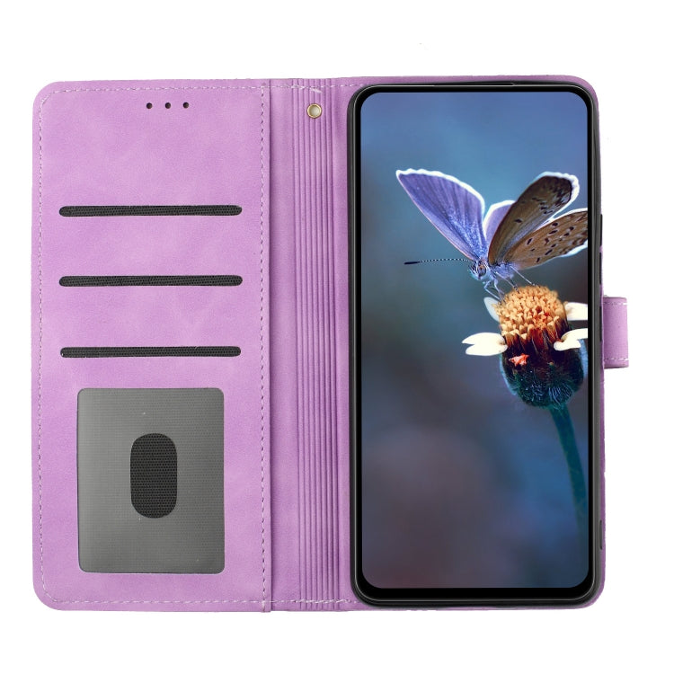 For Xiaomi Mi 11 Pro Flower Embossing Pattern Leather Phone Case(Purple) - Xiaomi Cases by buy2fix | Online Shopping UK | buy2fix