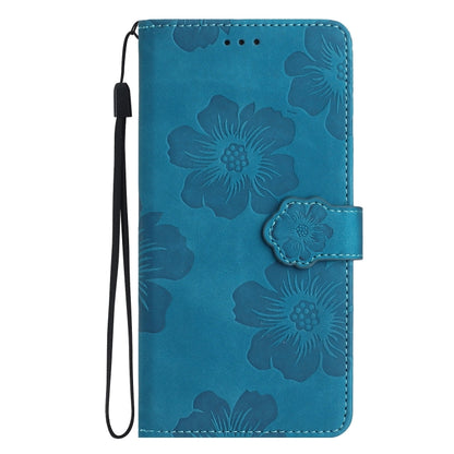 For Xiaomi Redmi Note 12 Pro 5G Flower Embossing Pattern Leather Phone Case(Blue) - Note 12 Pro Cases by buy2fix | Online Shopping UK | buy2fix