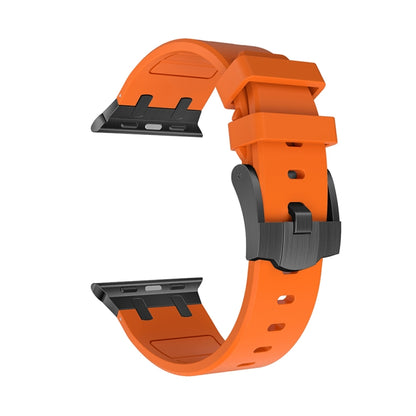 AP Silicone Watch Band For Apple Watch 2 42mm(Black Orange) - Watch Bands by buy2fix | Online Shopping UK | buy2fix