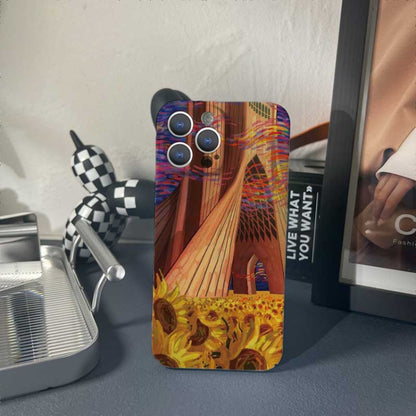 For iPhone 11 Precise Hole Oil Painting Pattern PC Phone Case(Architectural Painting) - iPhone 11 Cases by buy2fix | Online Shopping UK | buy2fix