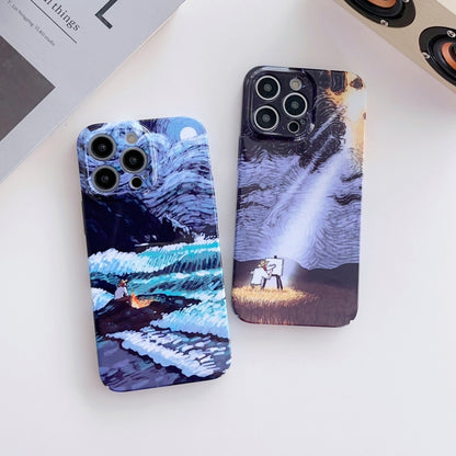 For iPhone 11 Pro Precise Hole Oil Painting Pattern PC Phone Case(Thinker) - iPhone 11 Pro Cases by buy2fix | Online Shopping UK | buy2fix