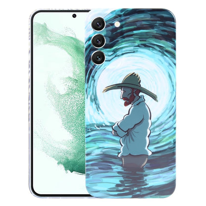 For Samsung Galaxy S22+ 5G Precise Hole Oil Painting Pattern PC Phone Case(Thinker) - Galaxy S22+ 5G Cases by buy2fix | Online Shopping UK | buy2fix