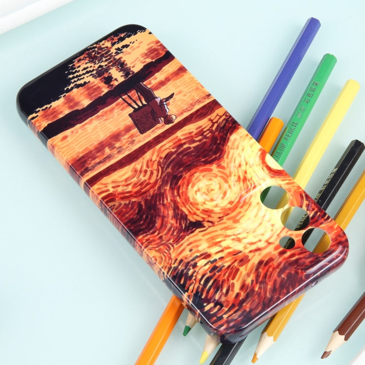 For Samsung Galaxy A14 5G Precise Hole Oil Painting Pattern PC Phone Case(Sunset) - Galaxy Phone Cases by buy2fix | Online Shopping UK | buy2fix