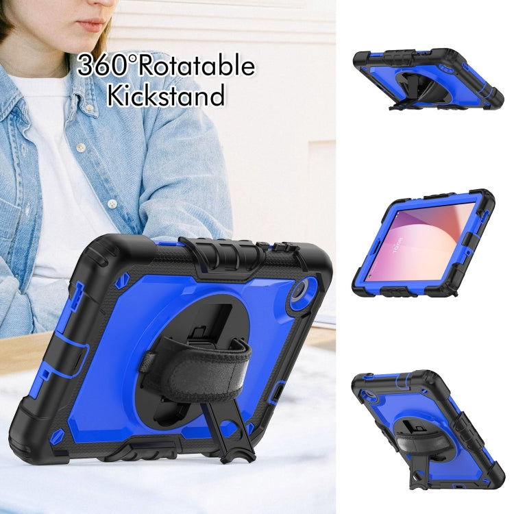 For Lenovo Tab M8 4th Gen Silicone Hybrid PC Tablet Case with Shoulder Strap(Blue PC) - For Lenovo by buy2fix | Online Shopping UK | buy2fix