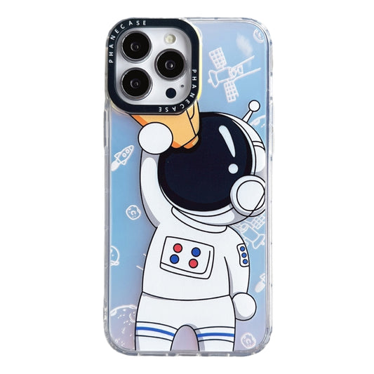For iPhone 14 Pro Max Astronaut Pattern Shockproof PC Protective Phone Case(White with Telescope) - iPhone 14 Pro Max Cases by buy2fix | Online Shopping UK | buy2fix