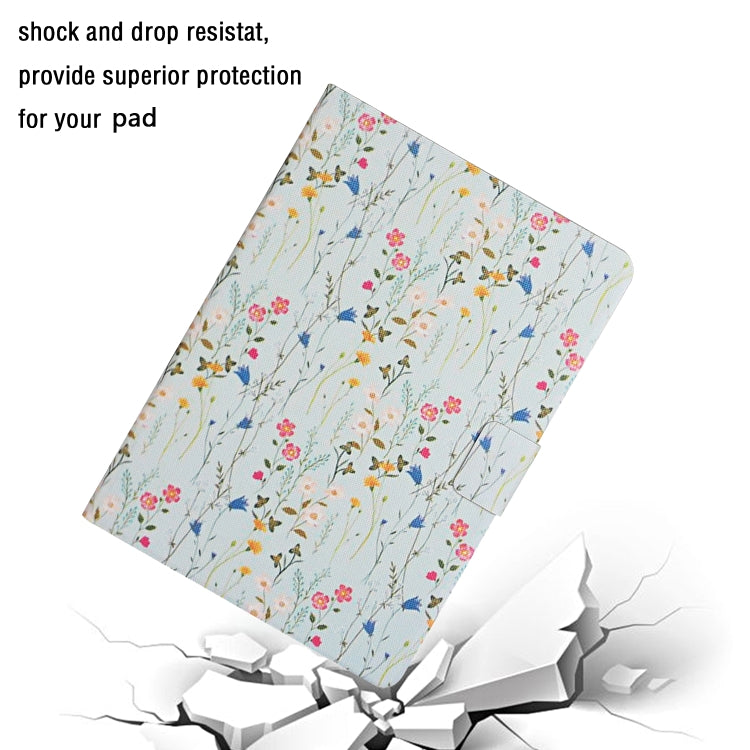 For Amazon Kindle Fire 7 (2019) Flower Pattern Horizontal Flip Leather Case with Card Slots & Holder(Small Floral) - Mobile Accessories by buy2fix | Online Shopping UK | buy2fix