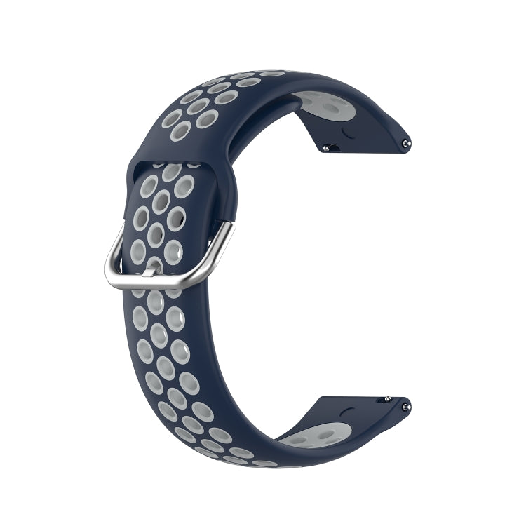 For Huawei Watch GT2 / Honor Magic Watch 2 46mm Universal Sports Two-tone Silicone Watch Band(Blue Grey) - Watch Bands by buy2fix | Online Shopping UK | buy2fix