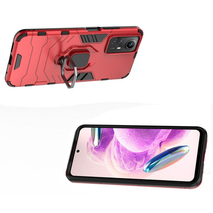 For Xiaomi Redmi Note 12S 4G Magnetic Ring Holder PC + TPU Phone Case(Red) - Xiaomi Cases by buy2fix | Online Shopping UK | buy2fix