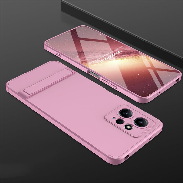 For Xiaomi Redmi Note 12 4G GKK Three Stage Splicing Full Coverage PC Phone Case with Stand(Rose Gold) - Note 12 Cases by GKK | Online Shopping UK | buy2fix