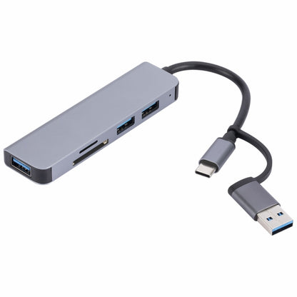 2302 5 in 1 USB+USB-C/Type-C to USB Multi-function Docking Station HUB Adapter - USB HUB by buy2fix | Online Shopping UK | buy2fix