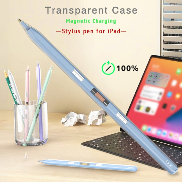 P10s Transparent Case Wireless Charging Stylus Pen for iPad 2018 or Later(Green) - Stylus Pen by buy2fix | Online Shopping UK | buy2fix