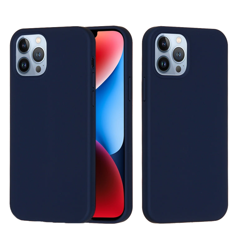 For iPhone 15 Pro Solid Color Silicone Phone Case(Midnight Blue) - iPhone 15 Pro Cases by buy2fix | Online Shopping UK | buy2fix