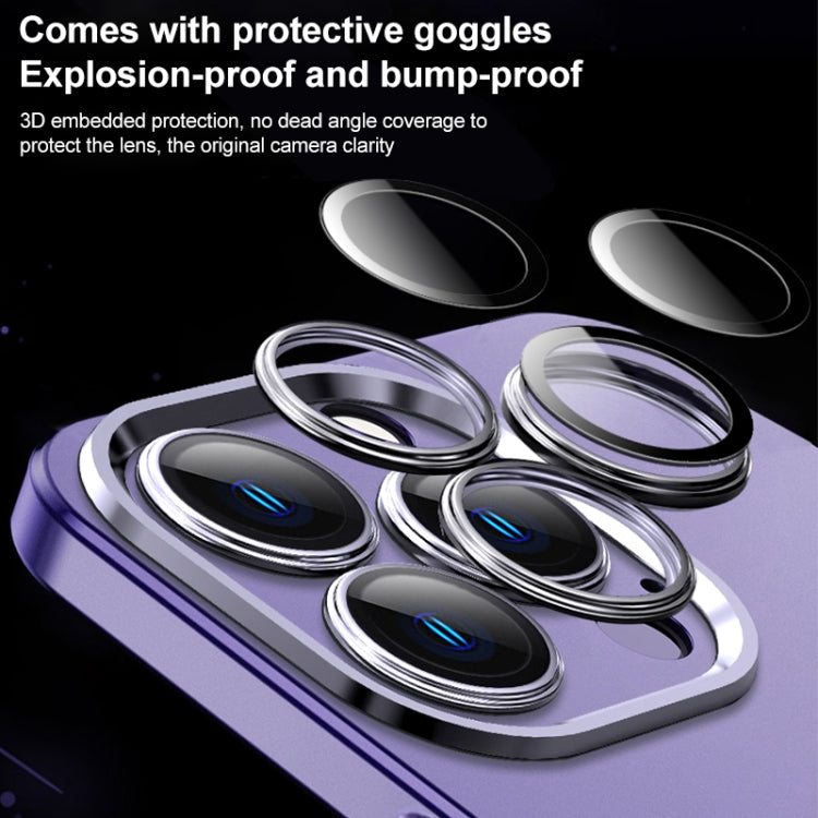 For iPhone 14 Pro Max Frosted Metal Material Phone Case with Lens Protection(Grey) - iPhone 14 Pro Max Cases by buy2fix | Online Shopping UK | buy2fix
