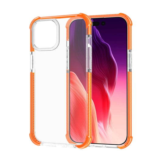 For iPhone 15 Four-corner Shockproof TPU + Acrylic Phone Case(Orange) - iPhone 15 Cases by buy2fix | Online Shopping UK | buy2fix