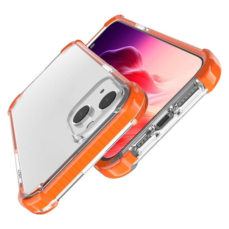 For iPhone 15 Four-corner Shockproof TPU + Acrylic Phone Case(Orange) - iPhone 15 Cases by buy2fix | Online Shopping UK | buy2fix