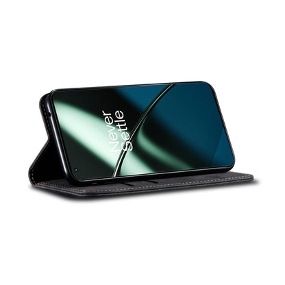 For Xiaomi Redmi Note 12S Denim Texture Flip Leather Phone Case(Black) - Xiaomi Cases by buy2fix | Online Shopping UK | buy2fix
