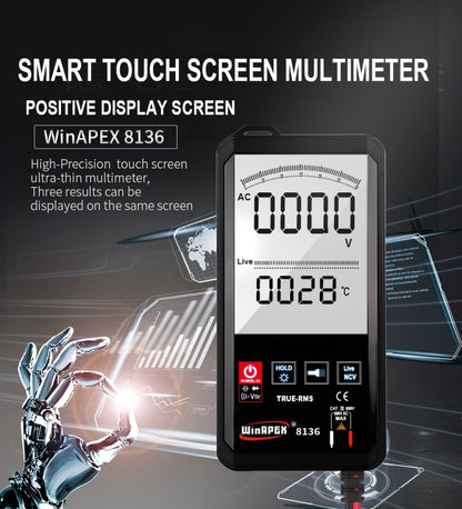 WinAPEX Smart Touch Screen Digital Multimeter, Model:8136 - Digital Multimeter by WinAPEX | Online Shopping UK | buy2fix