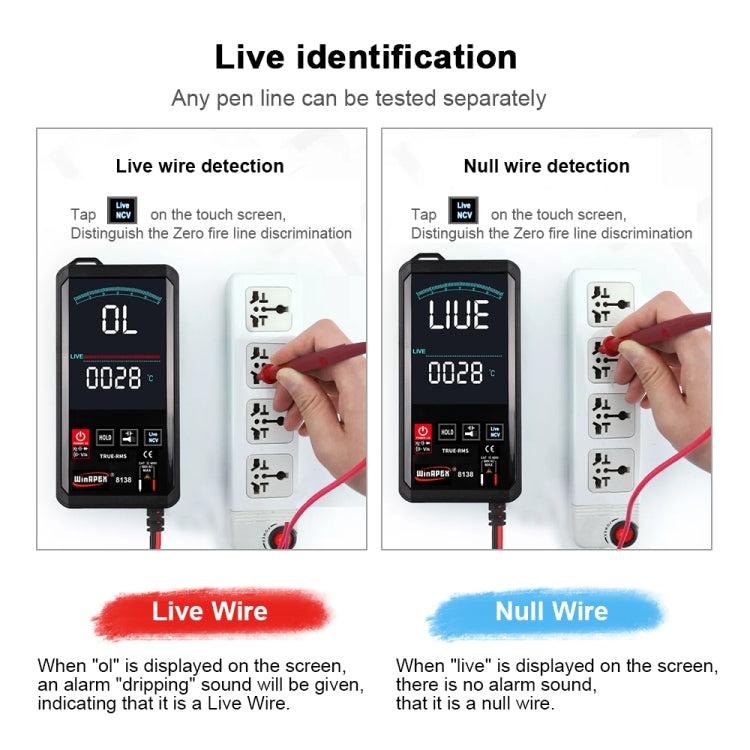 WinAPEX Smart Touch Screen Digital Multimeter, Model:8138 - Digital Multimeter by WinAPEX | Online Shopping UK | buy2fix